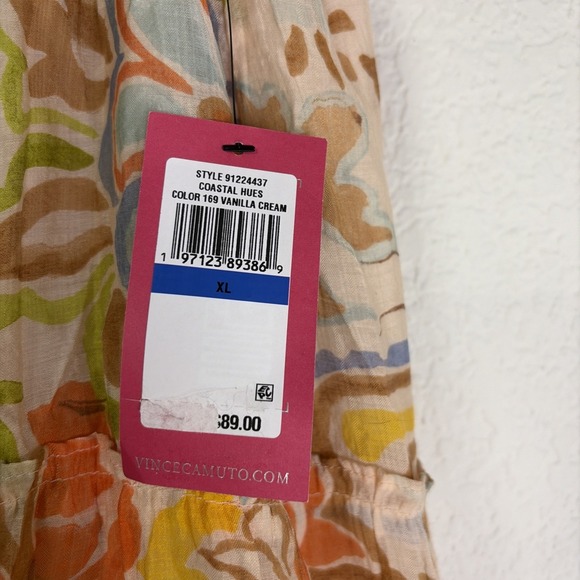 NWT$89 Vince Camuto Size XL Womens Bohemian Resort Skirt With Liner Lightweight - Picture 2 of 10